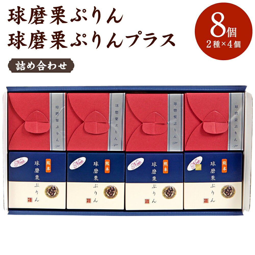 17位! 口コミ数「0件」評価「0」球磨栗ぷりん・球磨栗ぷりんプラス 詰め合わせ 8個 2種類×4個 プリン 球磨栗 栗 スイーツ デザート 送料無料