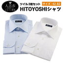 【ふるさと納税】HITOYOSHIシャツ ツイル2枚セット 白 ブルー 青 紳士用 サイズ42-82 シャツ 人吉シャツ 日本製 長袖シャツ 無地 ドレスシャツ メンズ ファッション 送料無料