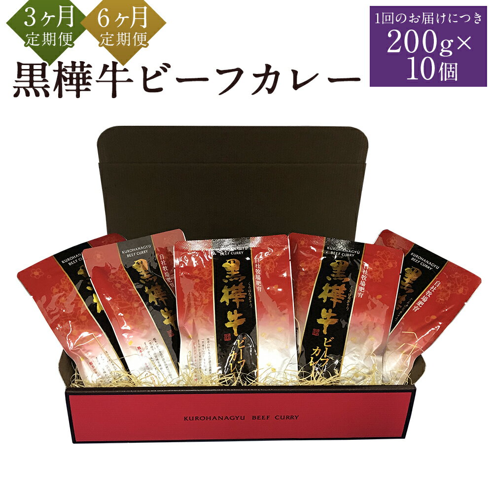 3位! 口コミ数「0件」評価「0」【定期便】黒樺牛ビーフカレー 200g×10個 3ヶ月定期便/6ヶ月定期便 カレー ビーフカレー 黒樺牛 くろはなぎゅう レトルトカレー レ･･･ 