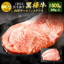 【ふるさと納税】くまもと黒毛和牛 黒樺牛 A4~A5等級 肉厚サーロインステーキ 300g×2枚 合計600g 牛肉 ステーキ 和牛 牛 お肉 黒毛和牛 国産 九州産 熊本県産 冷凍 送料無料