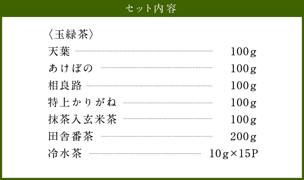 【ふるさと納税】お茶お楽しみ詰合せ B セット 計850g 緑茶 玉緑茶 茶葉 抹茶入玄米茶 番茶 お茶 冷水茶 詰め合わせ ギフト 送料無料