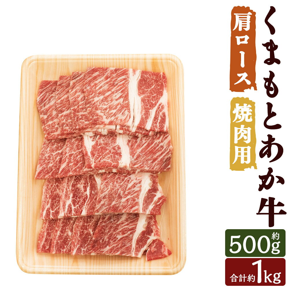 くまもとあか牛 肩ロース 焼肉用 約500g/約1kg 選べる内容量 お肉 和牛 牛肉 焼き肉 肩ロース 熊本県産 九州産 国産 冷凍 送料無料