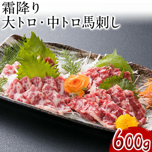 大トロ中トロ馬刺し盛り 600g アントレ[30日以内に出荷予定(土日祝除く)]馬刺し 熊本 荒尾市 大トロ 中トロ 食べ比べ 馬肉 霜降り