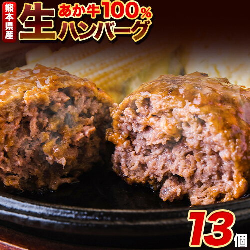 ステーキマニア監修 熊本県産 あか牛 100% 生ハンバーグ 140g×13個入り 合計1820g 26個 39個 も選べる [30日以内に出荷予定(土日祝除く)]2セット 3セット も 選べる 熊本県産あか牛 冷凍 ハンバーグ