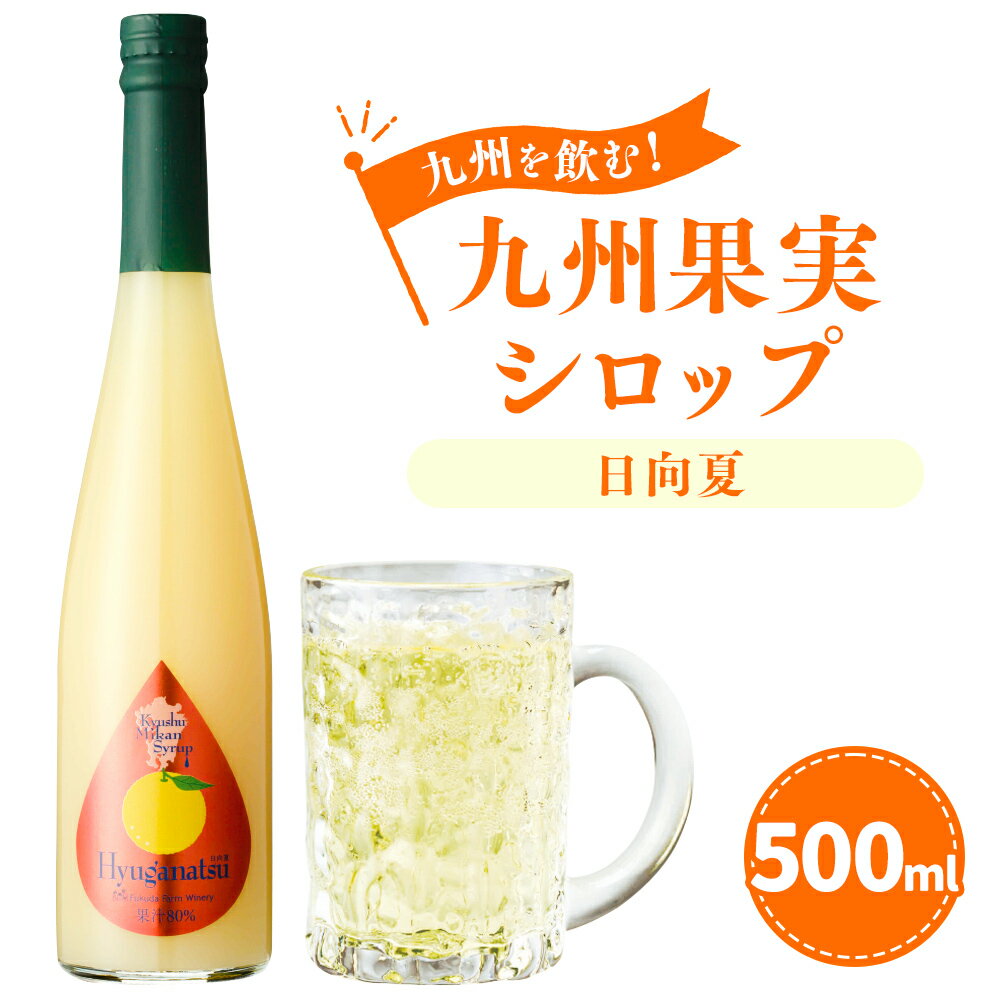 11位! 口コミ数「0件」評価「0」九州を飲む！九州果実シロップ 日向夏 500ml 1本 果実 シロップ 柑橘 果汁 はちみつ ハチミツ 送料無料