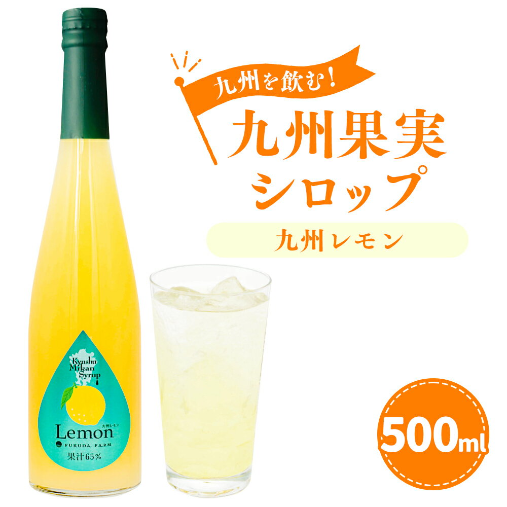 【ふるさと納税】九州を飲む！九州果実シロップ 九州レモン 500ml 1本 果実 シロップ 果汁 レモン 九州産 フレッシュ はちみつ ハチミツ送料無料