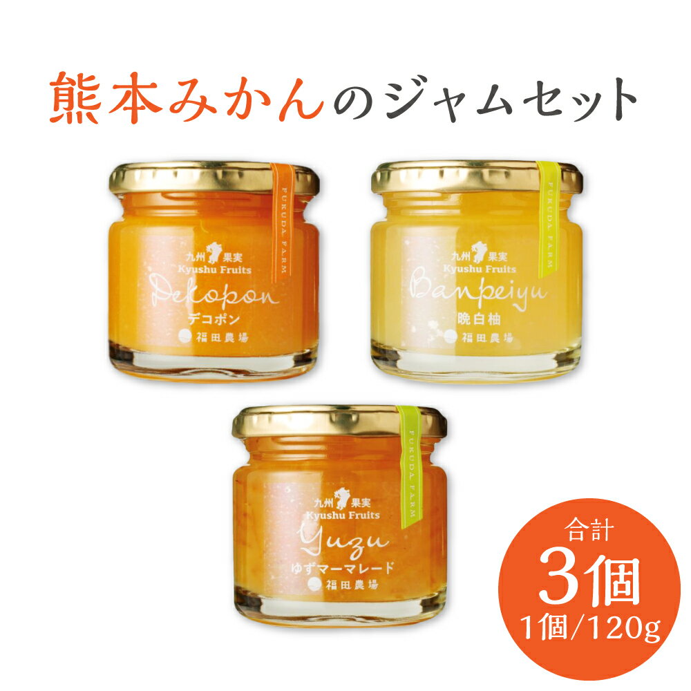 28位! 口コミ数「0件」評価「0」熊本みかんのジャムセット 3種 3個 合計360g 1個120g デコポン 甘夏 晩白柚 柑橘 みかん 蜜柑 マーマレード ジャム セット ･･･ 