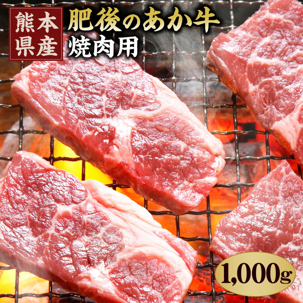 肥後のあか牛 焼肉用 1000g 1kg (500g×2) 熊本県産和牛 赤牛 焼肉 牛肉 和牛 あか牛 肉 お肉 焼き肉 バーベキュー BBQ カット 冷凍 熊本県産 国産 九州産 送料無料