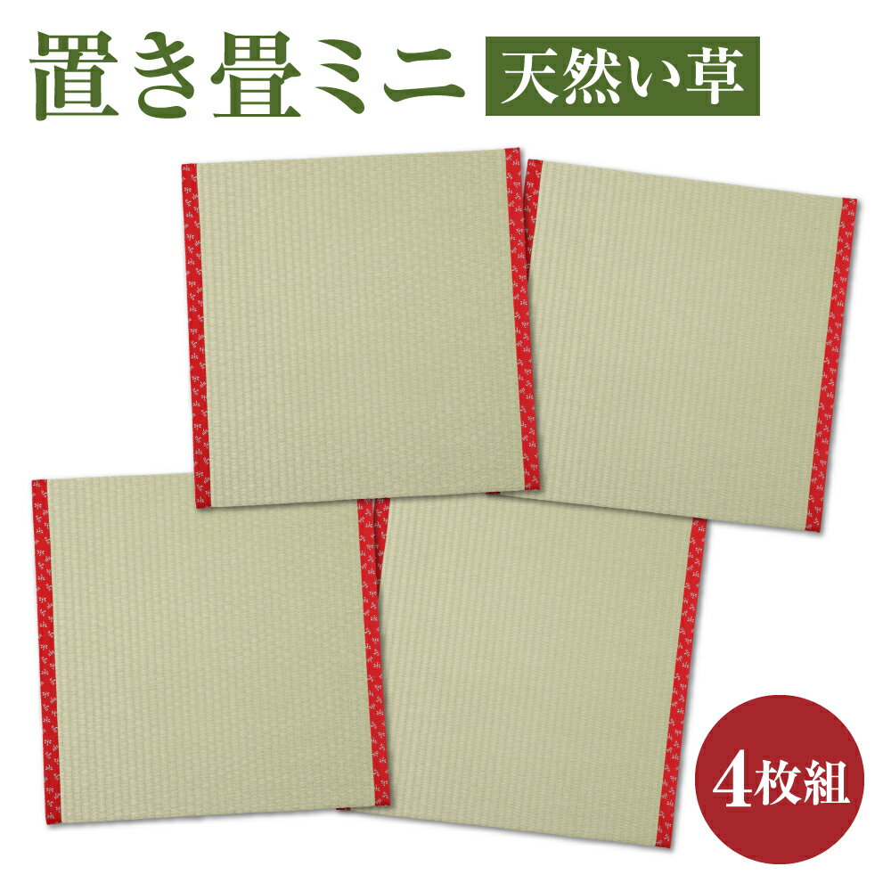 置き畳 ミニ 天然 い草 4枚組 1枚当たり 60cm×60cm×2cm 約1kg 畳 インテリア たたみ 畳み 熊本県産 送料無料