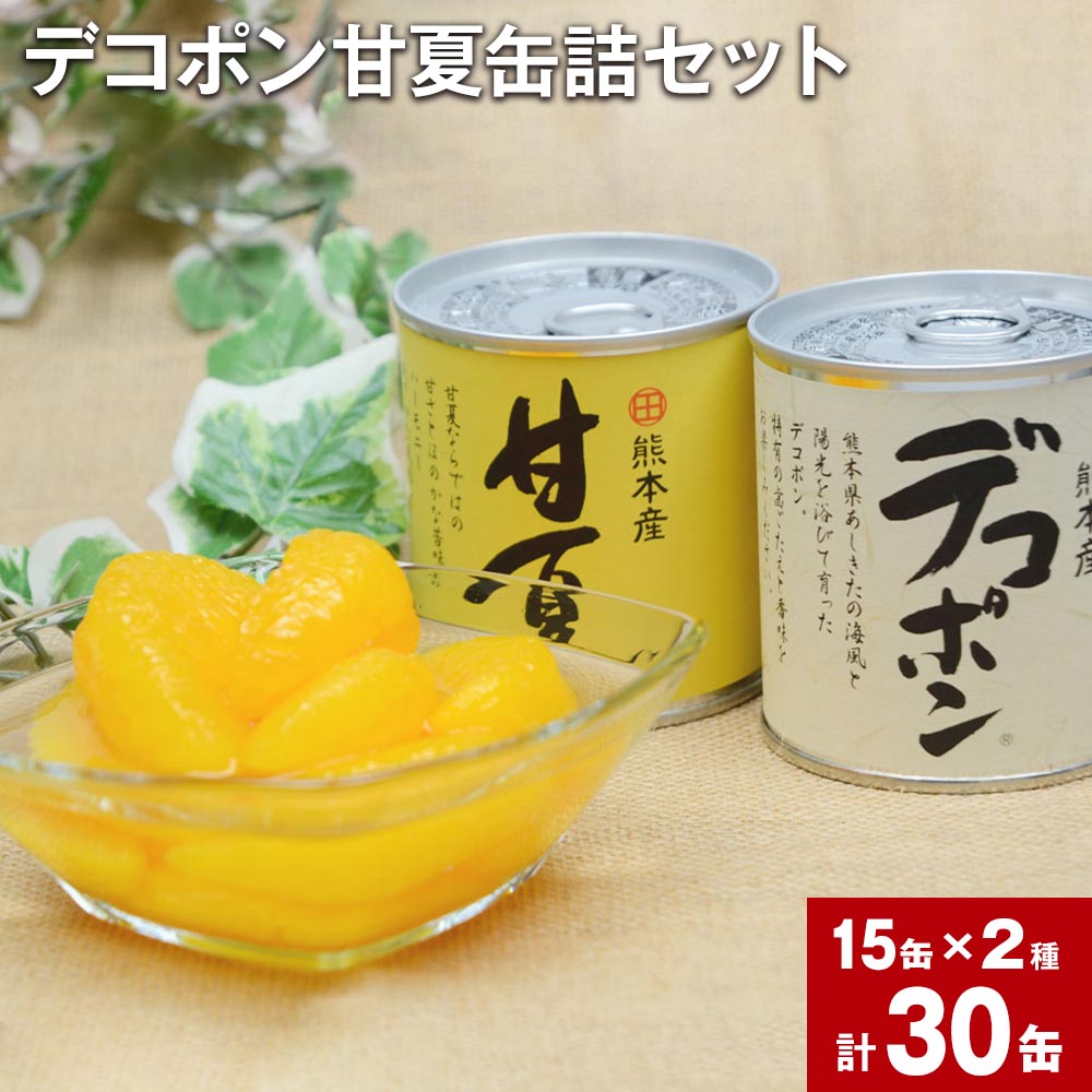 22位! 口コミ数「0件」評価「0」デコポン甘夏缶詰セット 計30缶 各15缶 計8850g（295g×30缶） 果物 くだもの フルーツ 柑橘 はちみつ 蜂蜜 缶詰 缶詰め ･･･ 