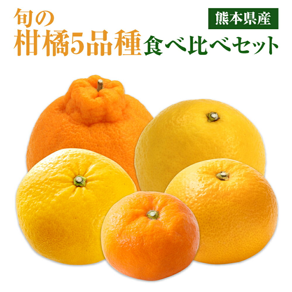 【ふるさと納税】柑橘 5品種 食べ比べ セット 旬 温州みかん 不知火 甘夏 スイートスプリング 津ノ輝 晩白柚 パールカン 八朔 晩柑 ボンタン 日向夏 はるか 柑橘 果物 くだもの フルーツ 国産 熊本県 送料無料のサムネイル