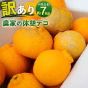 楽天熊本県水俣市【ふるさと納税】農家の休憩デコ 訳あり C品 約7kg 予約 デコポン 不知火 傷あり サイズ混合 段ボール箱 ご家庭用 九州産 熊本県産 果物 みかん 柑橘 送料無料【2024年2月下旬～2024年6月上旬発送】