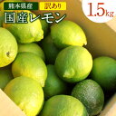 【ふるさと納税】国産レモン 訳あり 約1.5kg 県認証特別栽培 熊本県産 レモン れもん 檸檬 レモン果汁 ご家庭用 傷あり フードロス 柑橘類 九州産 国産 防腐剤・ワックス不使用 送料無料【2025年8月上旬-2026年6月上旬発送予定】 楽天スーパーSALE 9月開催