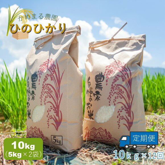 【定期便12回】かめまる農園の「ひのひかり」10kg×12回 | 米 単一原料米 玉名 熊本