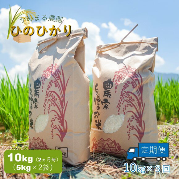 20位! 口コミ数「0件」評価「0」定期便3回 かめまる農園の「ひのひかり」10kg（2ヶ月毎×3回） | 米 単一原料米 玉名 熊本