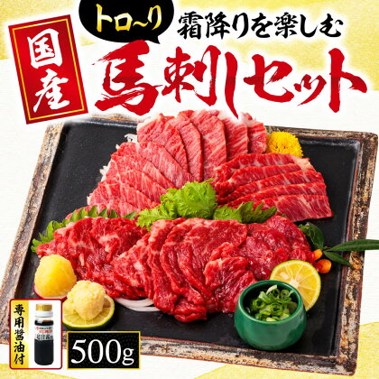 馬刺し 国産 サシが決め手の「トロ～り馬刺しセット」 約500g | 玉名 熊本