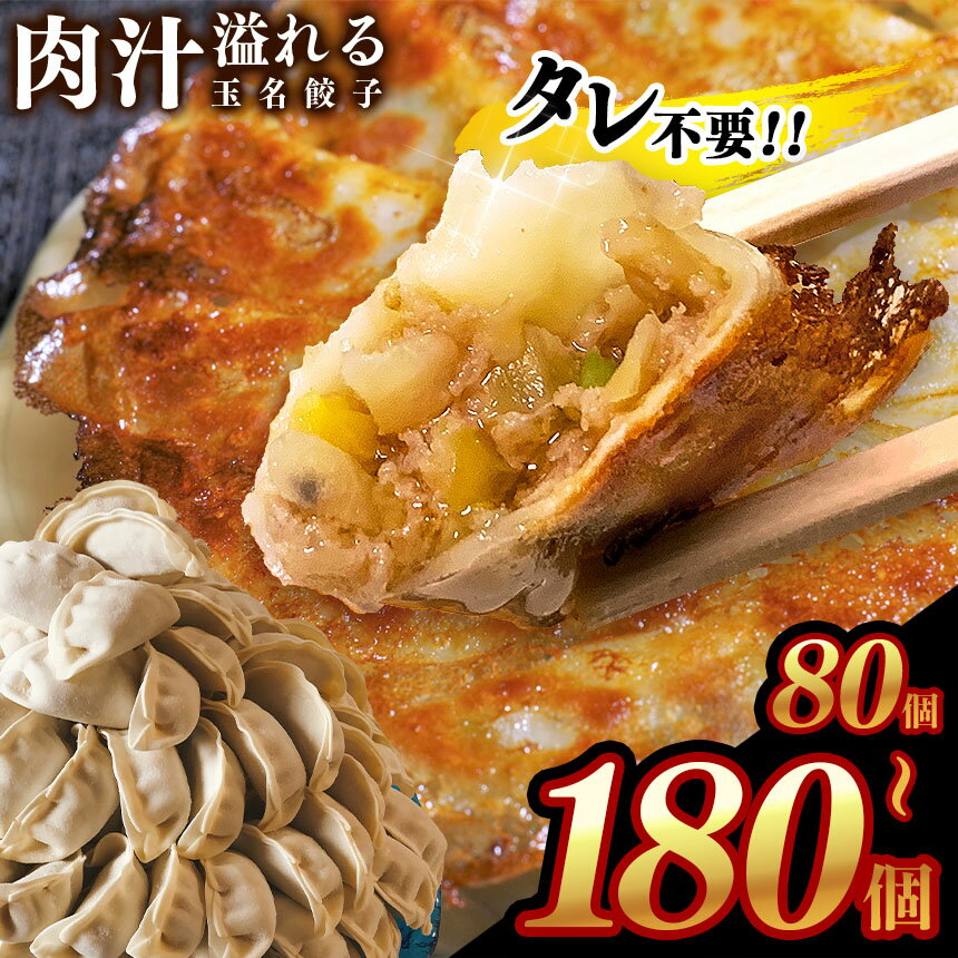 タレ不要!! 肉汁 溢れる『 玉名餃子 』 選べる 80個 or 120個 or 180個 (1回・3回・6回・12回) | 玉名 熊本 餃子 ぎょうざ お手軽 小分け 冷凍 冷凍食品 おかず 豚肉