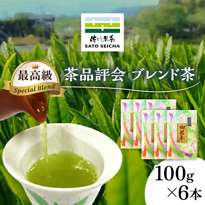 【ふるさと納税】【数量限定】最高級 茶品評会 ブレンド茶 100g×6本セット 【有限会社 佐とう製茶】[ZAS009]