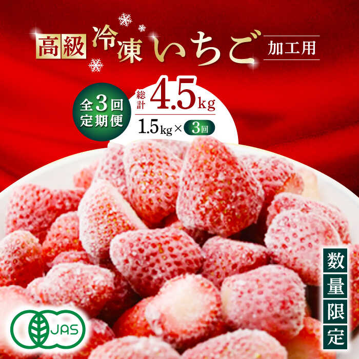 [3回定期便][数量限定][先行予約]高級 冷凍 いちご 加工用 約1.5kg[伊藤農園]