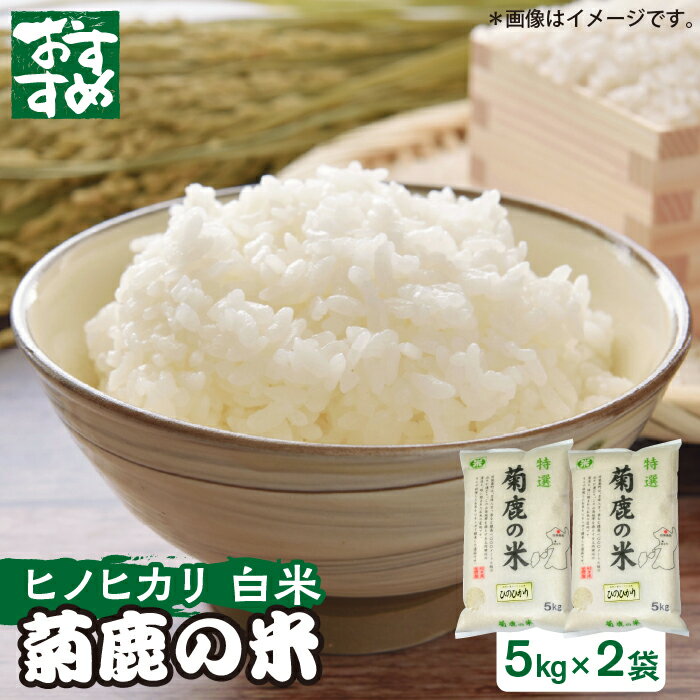 【ふるさと納税】【数量限定】菊鹿の米 ヒノヒカリ 白米 5kg×2袋【有限会社 あそしな米穀】[ZBI005]