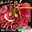【ふるさと納税】【全3回定期便】【熊本肥育】熊本ならでは!霜降り馬刺しをたっぷり楽しむセット ( 霜降り中トロ馬刺し 約50g×10パック ) 計500g 国内...
