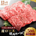 【ふるさと納税】【12回定期便】くまもと黒毛和牛 焼肉用 肩ロース 500g（250g×2pc）【馬刺しの郷 民守】[ZBL120]