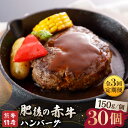 【ふるさと納税】【全3回定期便】【数量限定】肥後の赤牛 ハンバーグ 約150g×10個【山鹿食品企画】[ZBO014]