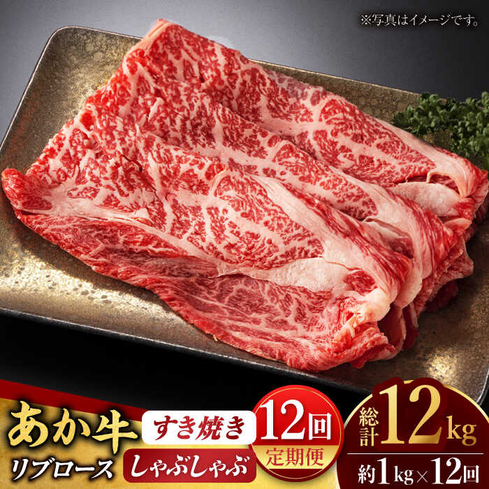 【ふるさと納税】【12回定期便】【数量限定】リブロース スライス すき焼き しゃぶしゃぶ用 1kg(500g×2)【有限会社スイートサプライなかぞの 】[ZBV039]