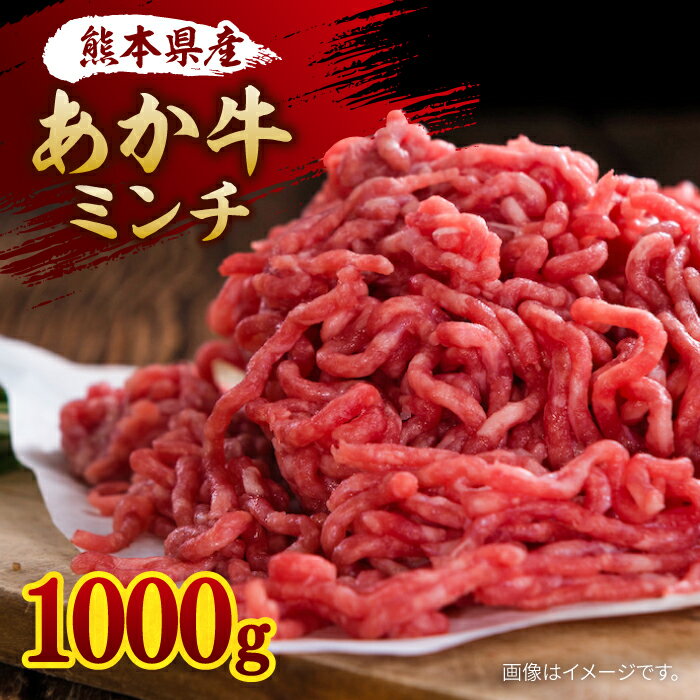 8位! 口コミ数「3件」評価「5」【数量限定】あか牛 ミンチ 約1000g【山鹿BASE】[ZDA009]