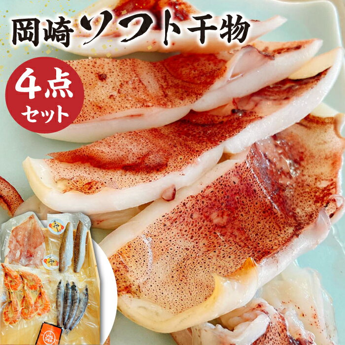 1位! 口コミ数「0件」評価「0」岡崎鮮魚店のソフト干物4点セット 【合資会社 岡崎商店(岡崎鮮魚店)】[ZDG001]