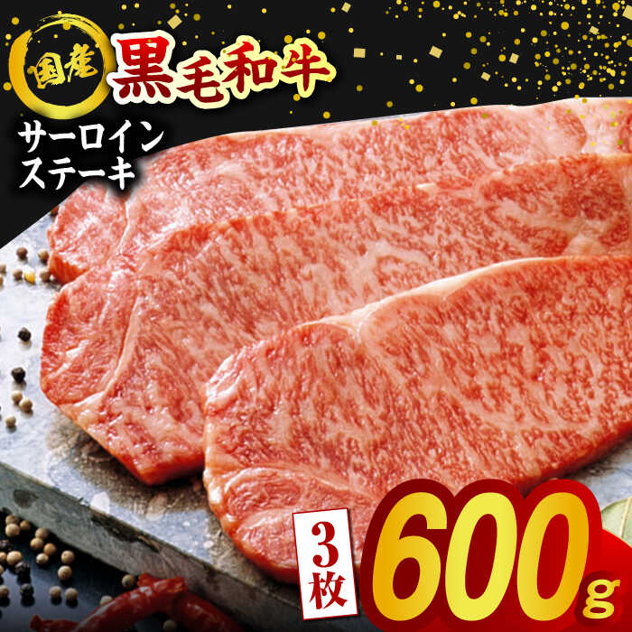 【ふるさと納税】熊本県産 黒毛和牛 サーロイン ステーキ 3枚 約600g【有限会社九州食肉産業】[ZDQ021]