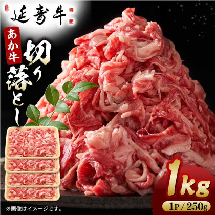 熊本県産 延寿牛 あか牛 切り落とし 約 250g×4P【有限会社 九州食肉産業】[ZDQ083]