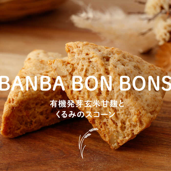 【ふるさと納税】【全3回定期便】有機発芽玄米甘麹とくるみのスコーン【BANBA BON BONS】[ZDW002]