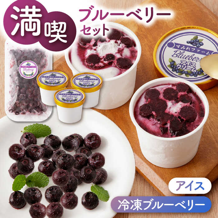 冷凍ブルーベリーとアイスの満喫セット 【すみれファーム】[ZEP032]