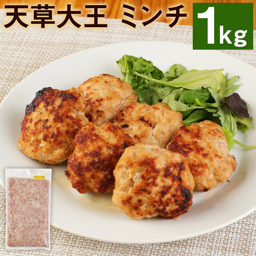 【ふるさと納税】天草大王 ミンチ 1kg 鶏肉 鶏 ミンチ 熊本県産 九州産 国産 冷凍 送料無料