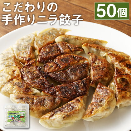 こだわりの手作りニラ餃子 50個 合計1.2kg 10個入×5パック 1パック240g タレ付 餃子 ぎょうざ ギョウザ 韮 ニラ 手作り 米粉 中華 惣菜 国産 九州産 熊本県産 冷凍 送料無料