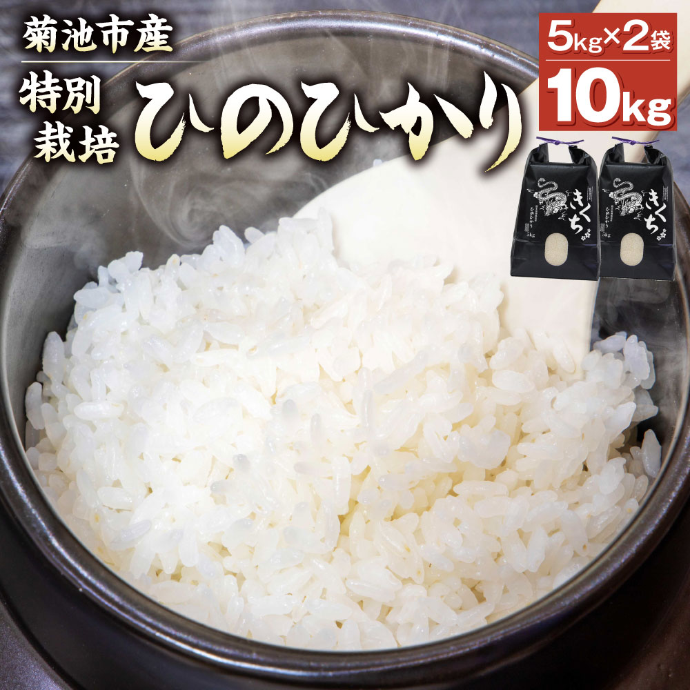 【ふるさと納税】菊池市産 特別栽培 ヒノヒカリ 合計10kg 5kg×2袋 米 お米 白米 精米 令和3年産 九州産 熊本県産 菊池市産 送料無料