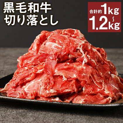 黒毛和牛 切り落とし 約1kg/約1.2kg 選べる内容量 肉 お肉 牛肉 和牛 国産牛 切落し 小分け 国産 九州産 熊本県産 冷凍 送料無料