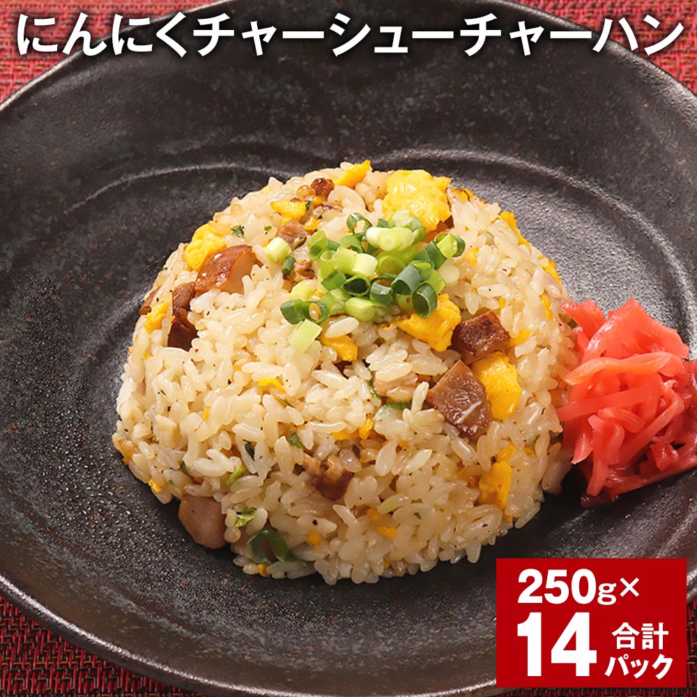 にんにくチャーシューチャーハン 250g 計14パック 炒飯 チャーハン 焼豚 叉焼 ニンニク 冷凍チャーハン 熊本県産 米 冷凍 レンチン 国産 熊本県 菊池市 送料無料