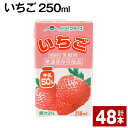 24位! 口コミ数「0件」評価「0」いちご 250ml 48本 いちごミルク いちご果汁 苺 イチゴ 牛乳 乳飲料 ジュース ドリンク 熊本県産 国産 九州 熊本県 菊池市 送･･･ 