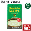 楽天熊本県菊池市【ふるさと納税】【定期便】【2ヶ月毎4回】抹茶・オ・レ 250ml 計96本 計24L（24本×4回）抹茶オーレ 抹茶オレ 抹茶ミルク 抹茶 乳製品 乳飲料 クロレラ 緑茶ポリフェノール 飲み物 飲料 常温保存 お取り寄せ 静岡抹茶 朝比奈 熊本県産 菊池市 送料無料