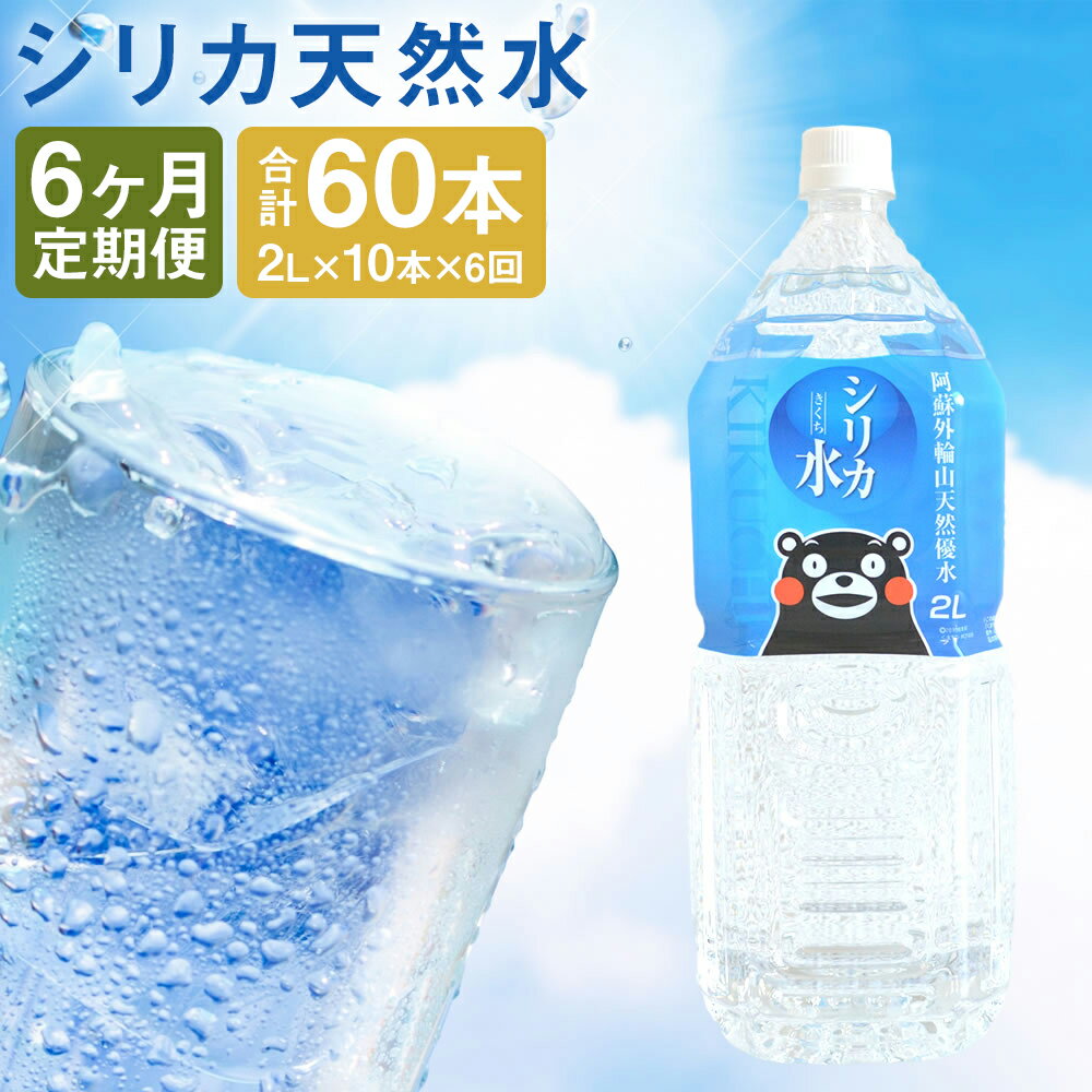 [6ヶ月定期便]シリカ天然水 2L×10本×6回お届け 合計60本 120L シリカ水 飲料水 ミネラルウォーター 水 軟水 鉱水 ペットボトル 熊本県 送料無料