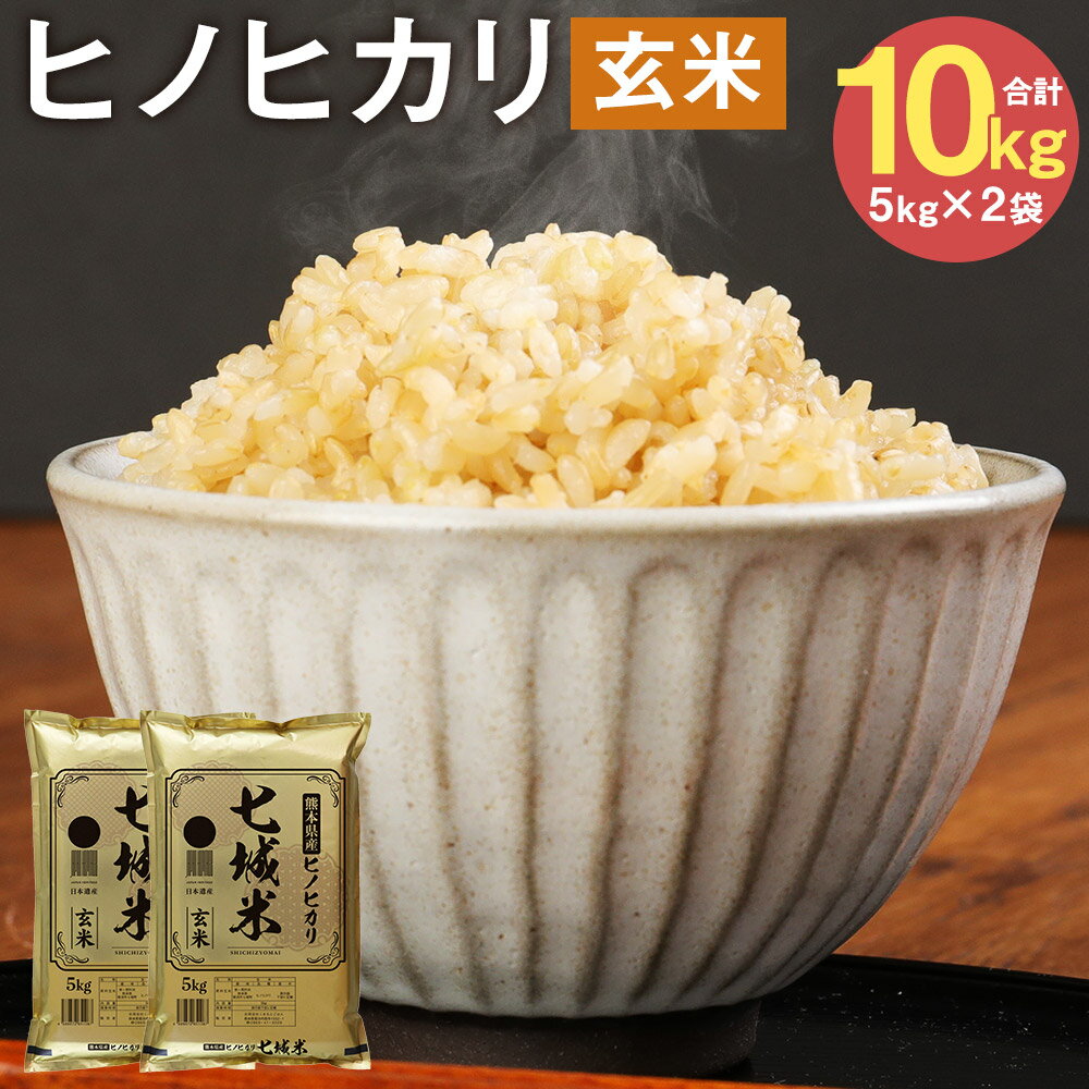 【ふるさと納税】熊本県菊池産 ヒノヒカリ 5kg×2袋 合計10kg 玄米 米 お米 令和4年産 九州産 熊本県産 送料無料