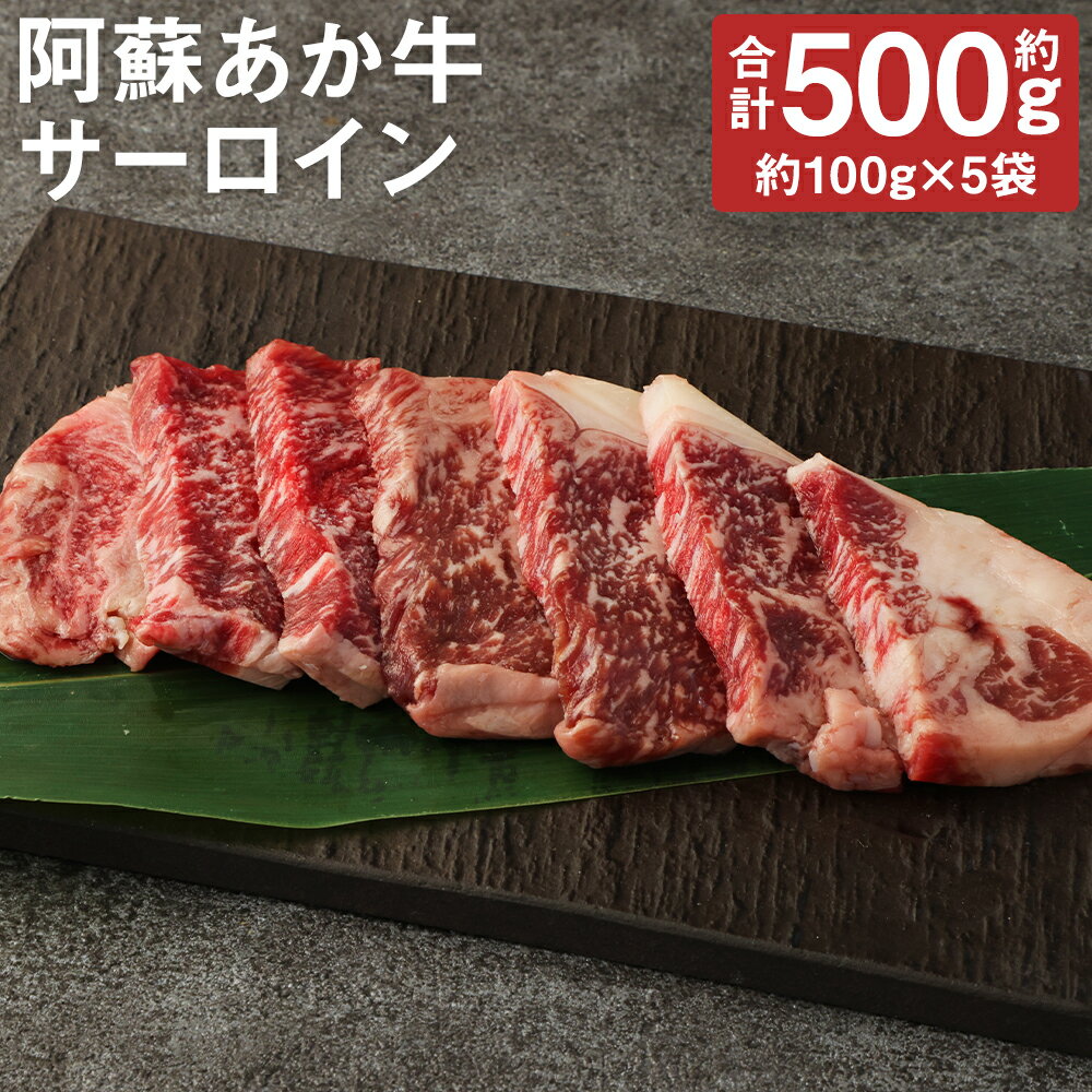 阿蘇あか牛 サーロイン 合計約500g 約100g×5袋 お肉 和牛 あか牛 ステーキ 熊本県産 九州産 国産 冷凍 送料無料