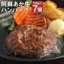 【ふるさと納税】阿蘇あか牛ハンバーグ 100g×7個 合計700g ハンバーグ あか牛 牛肉 熊本県 冷凍 送料無料