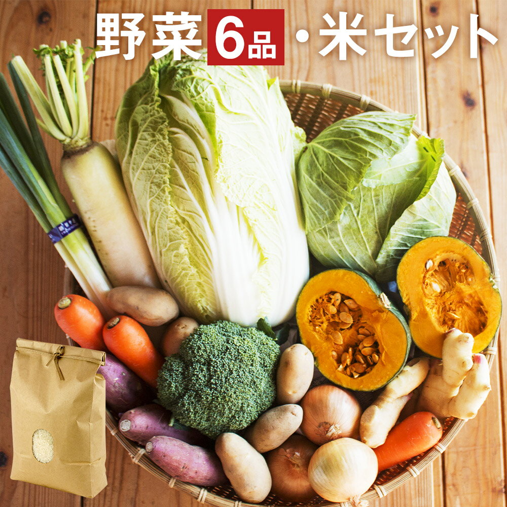 21位! 口コミ数「0件」評価「0」元気野菜＆厳選米セット (野菜 6品・精米 2kg) 【メロンドーム】 野菜 米 お米 精米 ヒノヒカリ 詰め合わせ セット 国産 九州産 ･･･ 