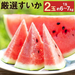 【ふるさと納税】厳選 すいか 約6〜7kg×2玉 【メロンドーム】 品種おまかせ ランダム 果物 フルーツ スイカ 西瓜 九州産 熊本県産 送料無料【2026年5月中旬より順次発送予定】【先行予約】