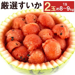 【ふるさと納税】厳選 すいか 約8kg〜9kg×2玉【メロンドーム】 品種おまかせ ランダム 果物 フルーツ スイカ 西瓜 九州産 熊本県産 送料無料【2026年5月中旬より順次発送予定】【先行予約】