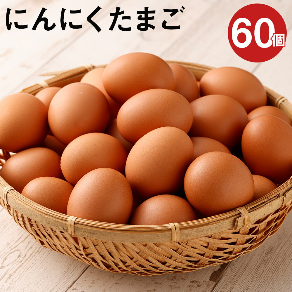 24位! 口コミ数「0件」評価「0」にんにくたまご 60個 卵 にんにく卵 鶏卵 熊本県産 九州産 冷蔵 送料無料