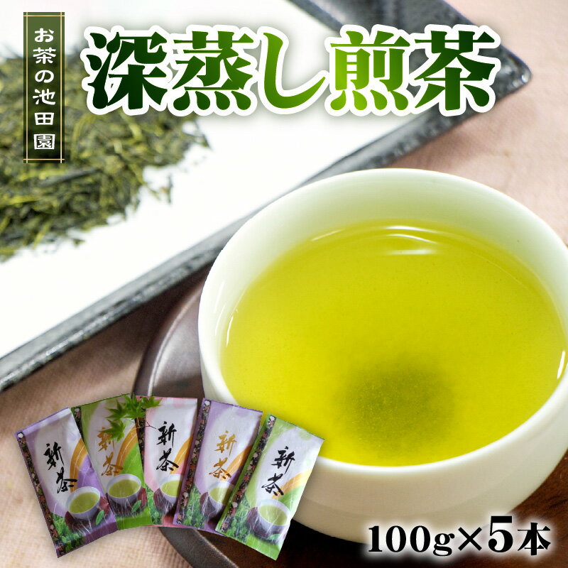 【ふるさと納税】お茶の池田園 深蒸し煎茶100g×5本【熊本県宇土市】